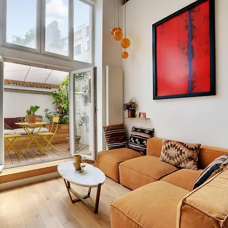 Bright Loft With Terrace - Belleville Appartement *